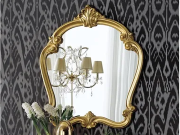 EVA - Framed wall-mounted solid wood mirror by Guerra Vanni - view 2